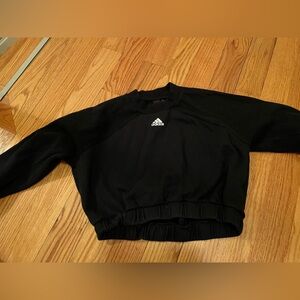 Adidas cropped crew neck with cinched bottom